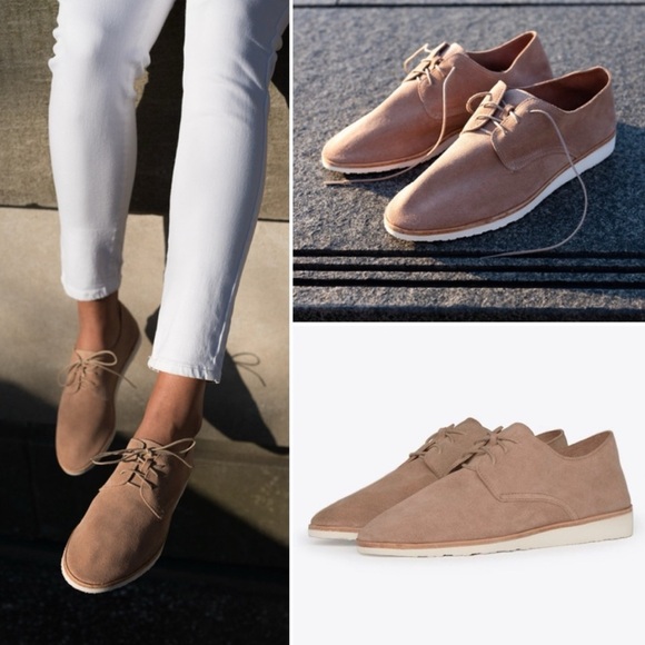 NEW Nisolo Sedona Lightweight Derby Suede Women’s in Dusty Rose Size 9.5 - Picture 2 of 7